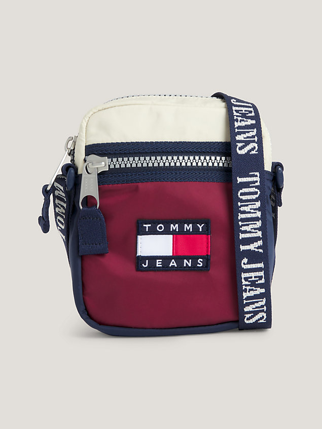 blue heritage recycled reporter bag for men tommy jeans