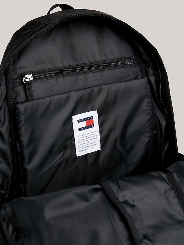 black heritage elevated rucksack aus recycling-nylon für herren - tommy jeans