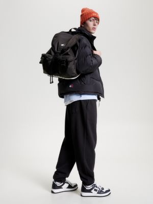 Black flap backpack new arrivals