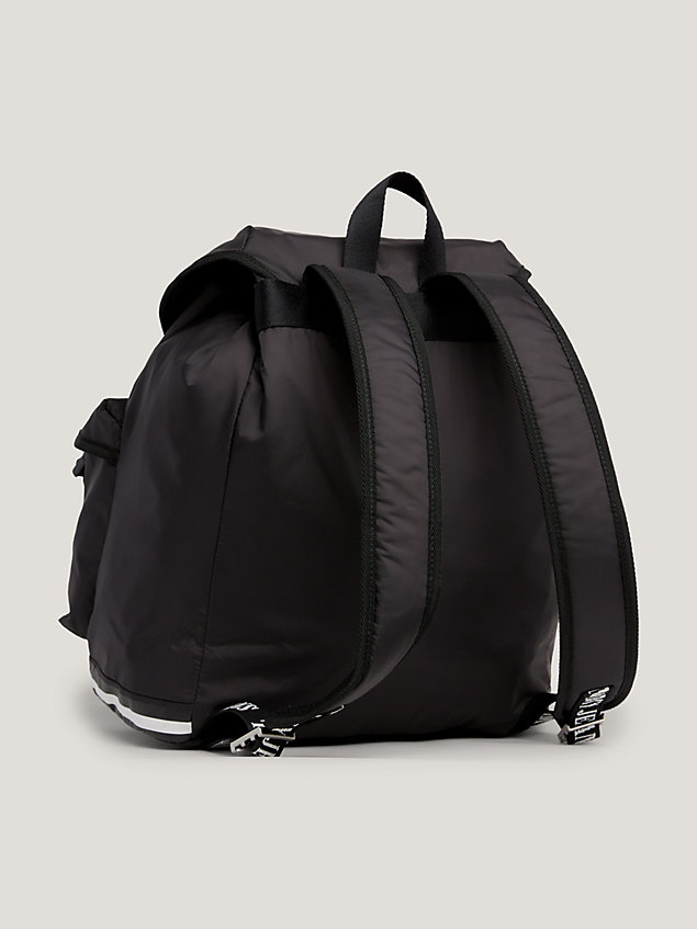black heritage bagde-rucksack aus recycling-material für herren - tommy jeans