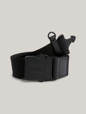 Tommy jeans webbing belt on sale black