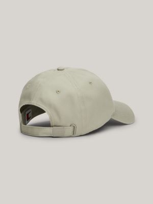 grey baseball-cap mit verlängerter flag-stickerei für herren - tommy jeans