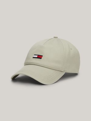 grey baseball-cap mit verlängerter flag-stickerei für herren - tommy jeans