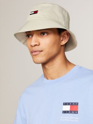 Flag Embroidery Bucket Hat Beige Tommy Hilfiger