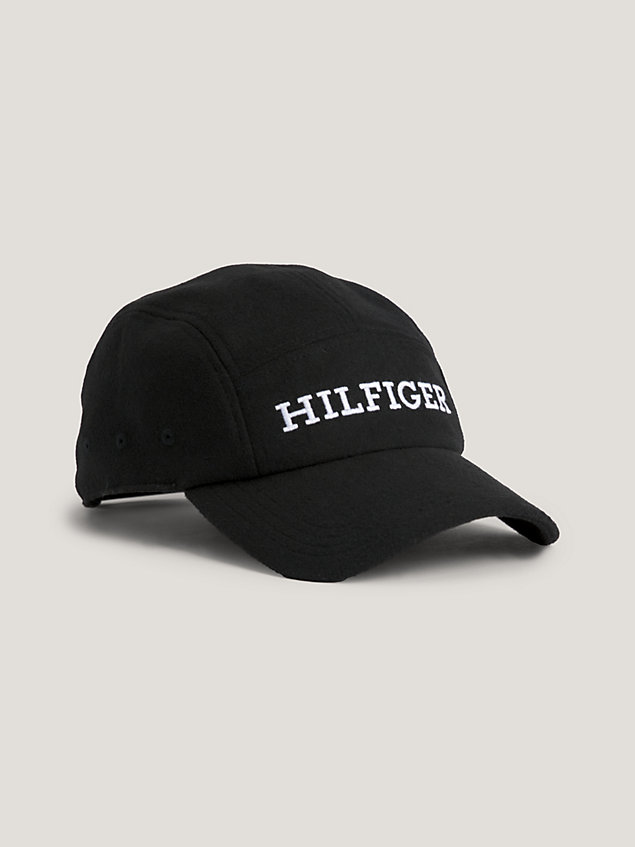 black baseball-cap mit hilfiger-monotype für herren - tommy hilfiger