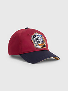 red disney x tommy crest baseball cap for men tommy hilfiger