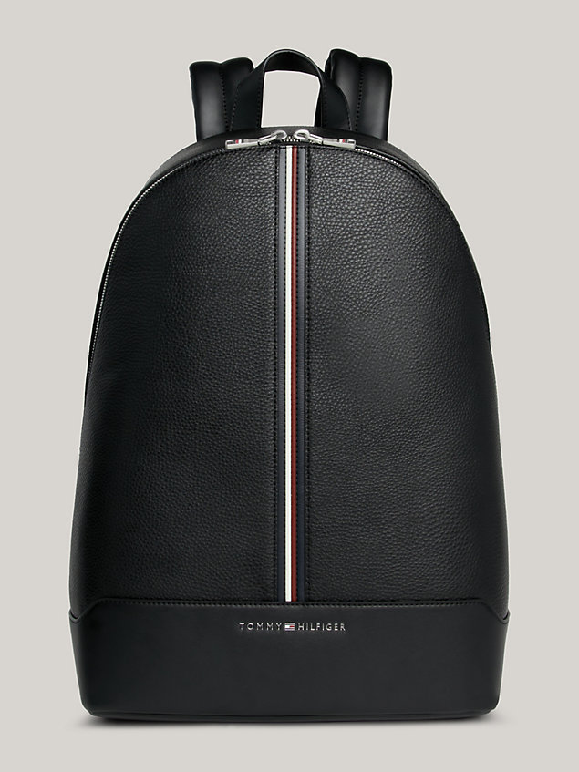 black kuppelförmiger rucksack mit tommy-tape für herren - tommy hilfiger