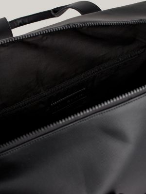 Pique Textured Medium Duffel Bag | Black | Tommy Hilfiger