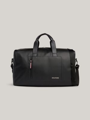 Pique Textured Medium Duffel Bag | Black | Tommy Hilfiger