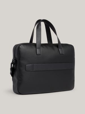 Slim Pique Texture Laptop Bag Black Tommy Hilfiger