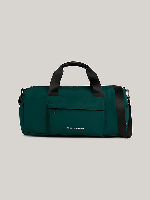 green logo medium duffel bag for men tommy hilfiger