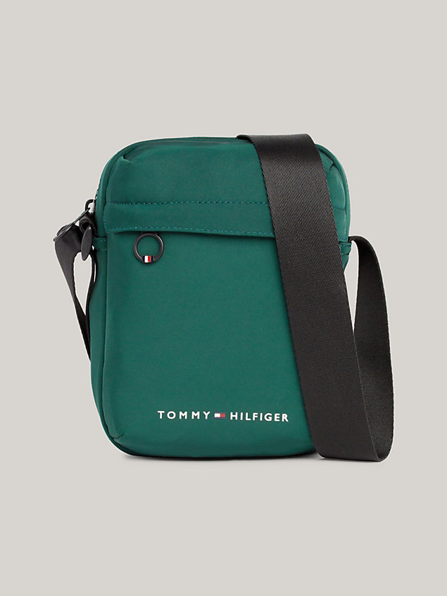 green essential small reporter bag for men tommy hilfiger