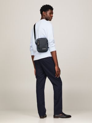 Essential Pique Small Reporter Bag | Blue | Tommy Hilfiger