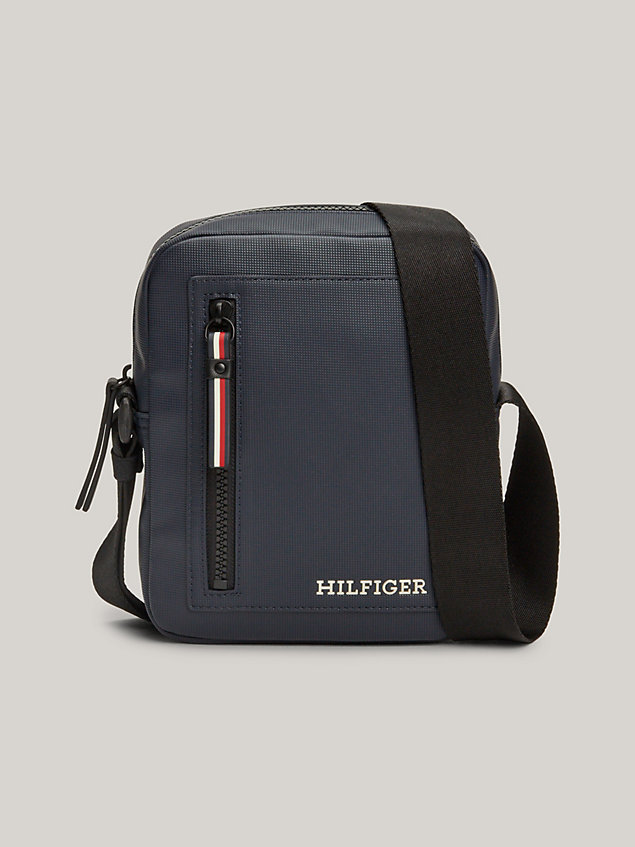 blue essential pique small reporter bag for men tommy hilfiger