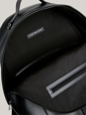 Black leather discount tommy hilfiger backpack