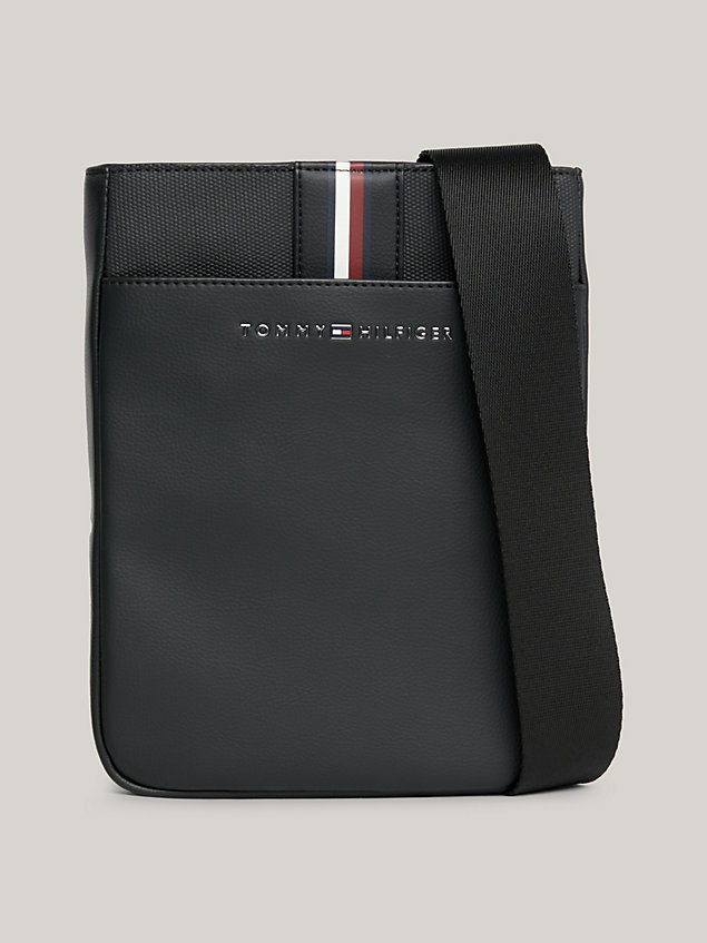 black signature small crossover bag for men tommy hilfiger