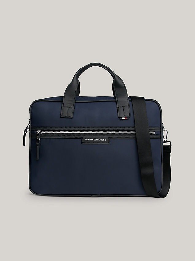 blue urban laptop bag for men tommy hilfiger
