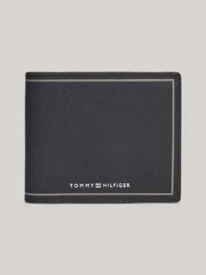 TOMMY JEANS - Men's trifold wallet with Velcro fastening - AM0AM11714BDS -  Black