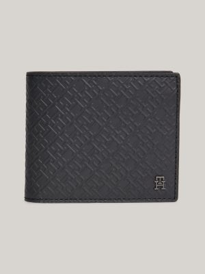TH Monogram Leather Bifold Wallet | Black | Tommy Hilfiger