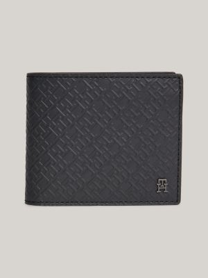 TH Monogram Leather Credit Card And Coin Wallet | Black | Tommy