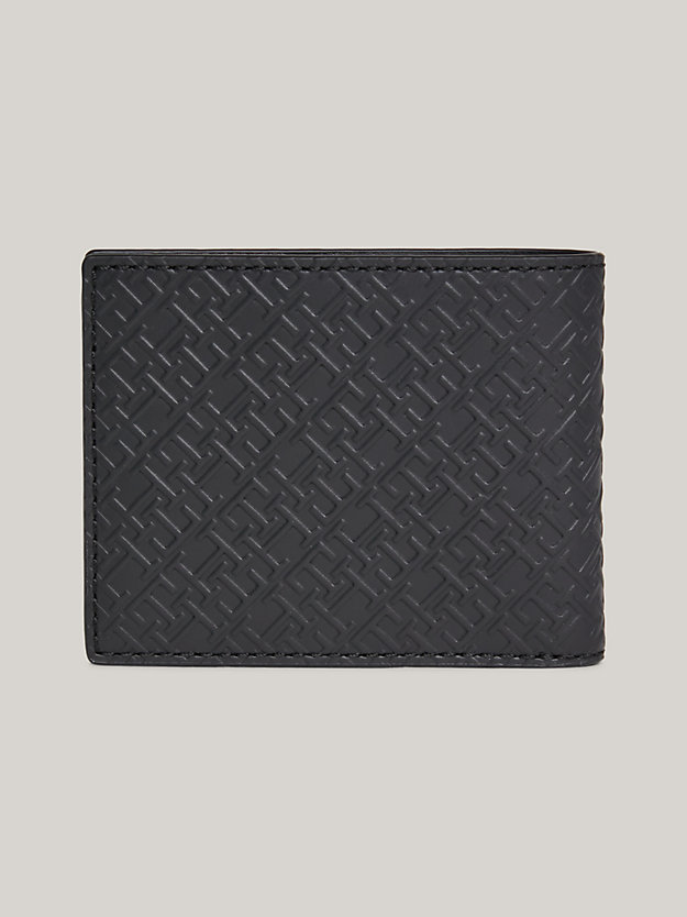 TH Monogram Leather Small Credit Card Wallet | Black | Tommy Hilfiger