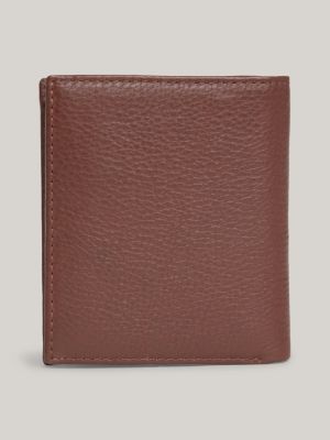 Tommy hilfiger cheap trifold wallet brown