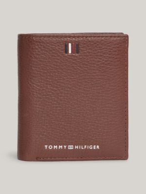 Tommy hilfiger cheap trifold wallet brown