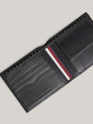 Leather Credit Card And Coin Holder | Black | Tommy Hilfiger