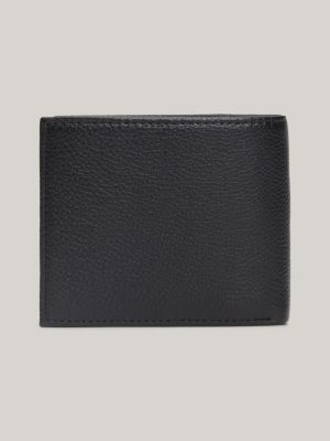 Leather Credit Card And Coin Holder | Black | Tommy Hilfiger