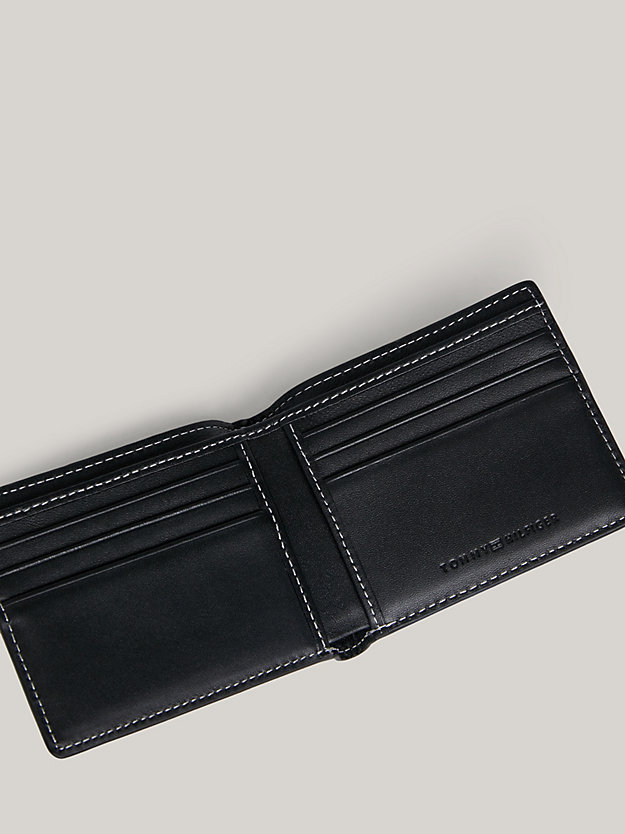 blue prep classics leather credit card wallet for men tommy hilfiger