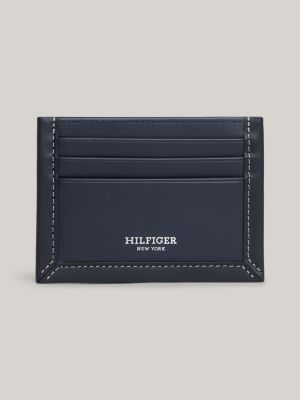 Prep Classics Leather Credit Card Holder Blue Tommy Hilfiger