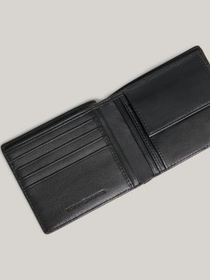 Leather Coin And Credit Card Wallet Black Tommy Hilfiger