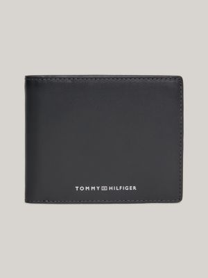 Leather Credit Card And Coin Holder | Black | Tommy Hilfiger