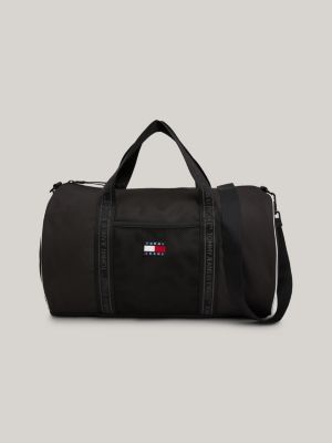 sac de sport heritage à poche en maille black pour hommes tommy jeans