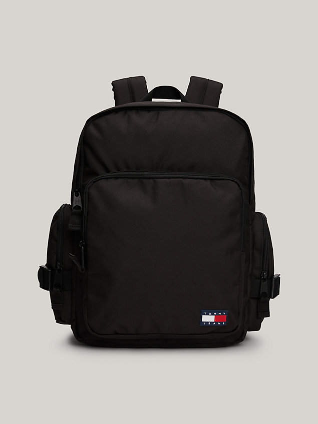black zip pocket backpack for men tommy jeans