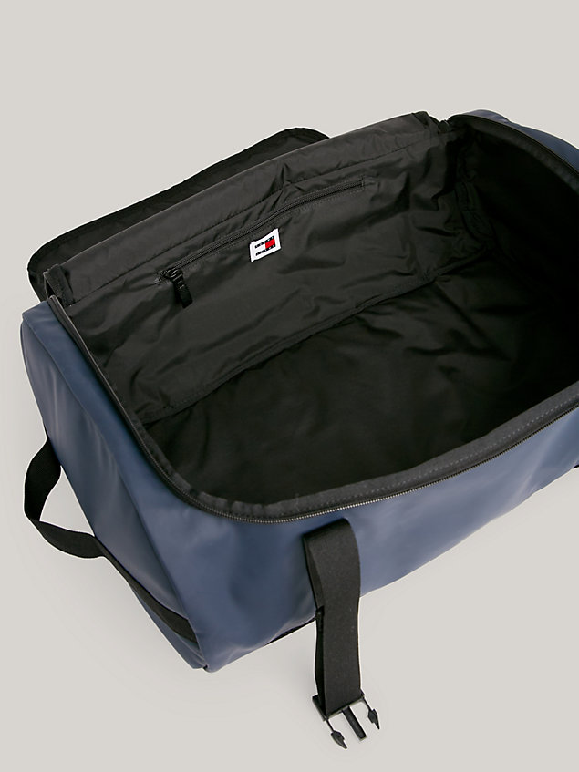 blue dufflebag in rucksack-stil mit logo für herren - tommy jeans