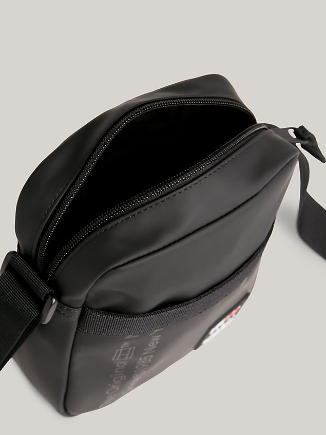 black webbing strap reporter bag for men tommy jeans