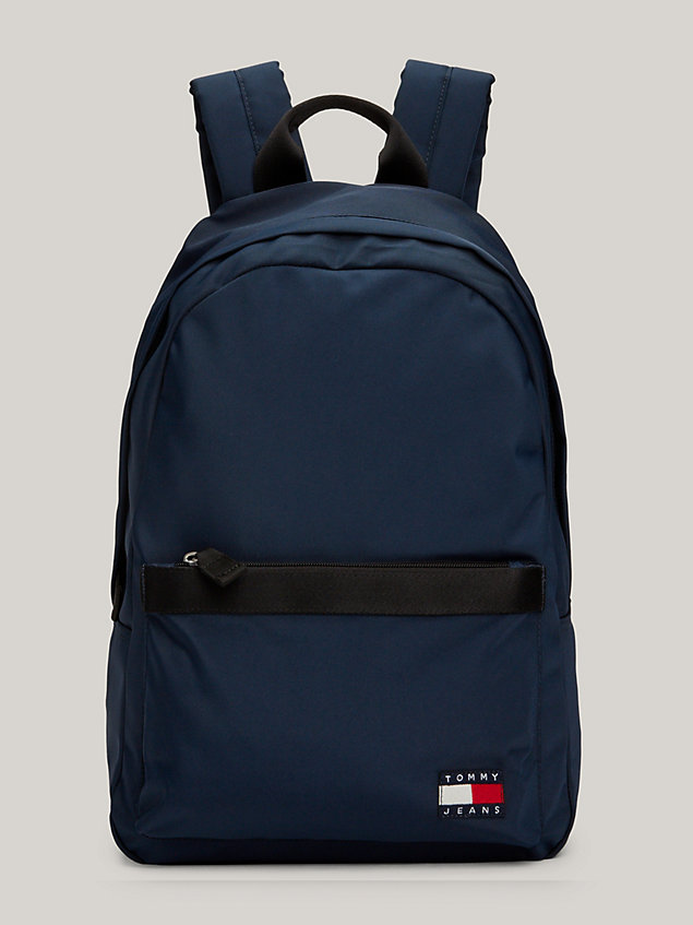 blue essential dome flag backpack for men tommy jeans