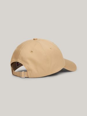 beige modern baseball-cap im sechs-bahnen-design für herren - tommy jeans