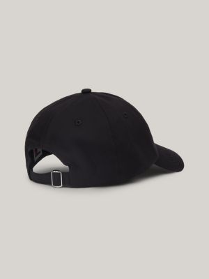 black modern baseball-cap im sechs-bahnen-design für herren - tommy jeans