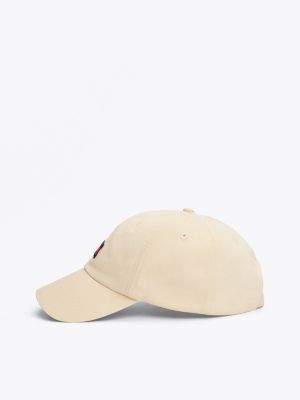 white heritage logo baseball cap for men tommy jeans