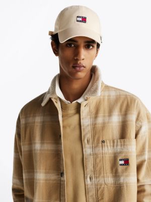 white heritage logo baseball cap for men tommy jeans
