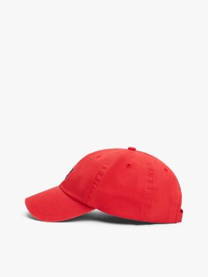 rot heritage baseball-cap für herren - tommy jeans