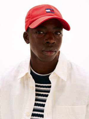 red heritage baseball cap for men tommy jeans