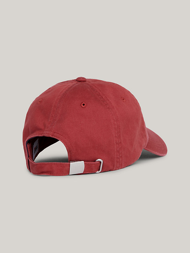 red heritage logo baseball cap for men tommy jeans