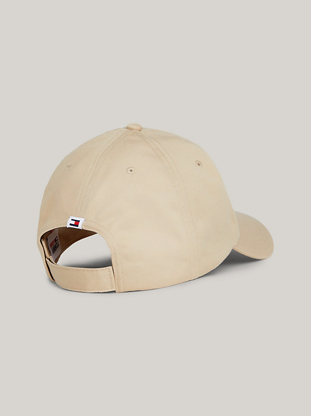 beige logo baseball cap for men tommy jeans