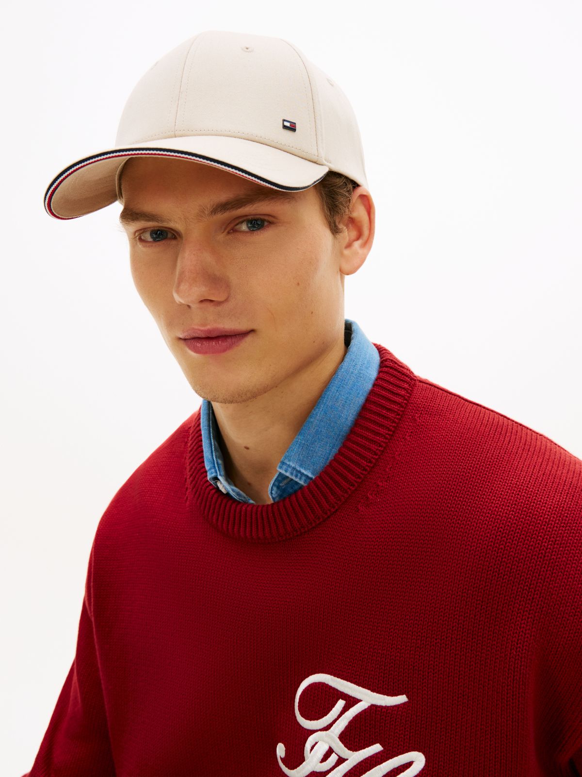 Corporate Signature Tape Baseball Cap — Beige