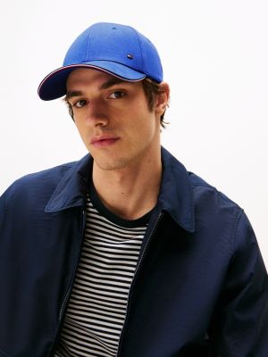 cappellino da baseball con bandierina blu da uomini tommy hilfiger