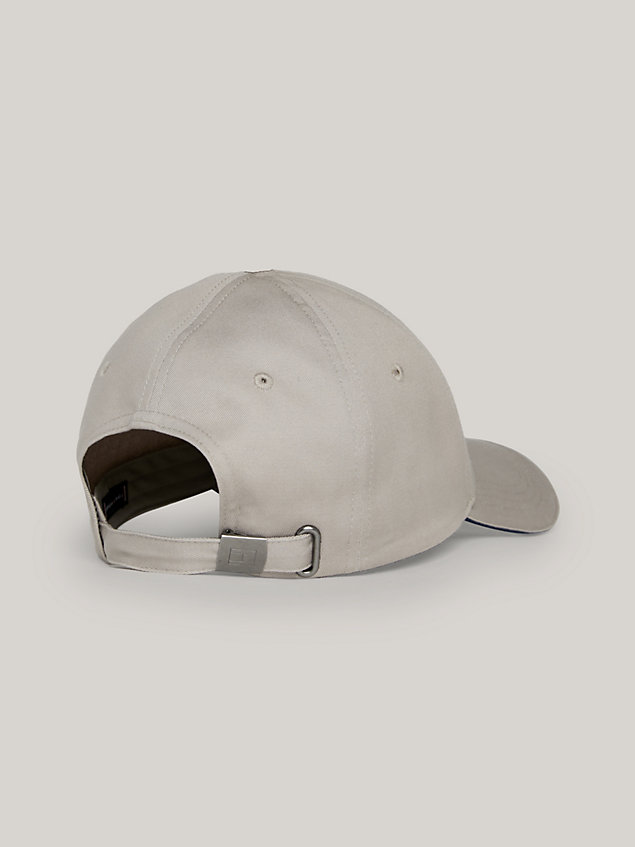 grey tommy-baseball-cap mit 6-panel-design für herren - tommy hilfiger
