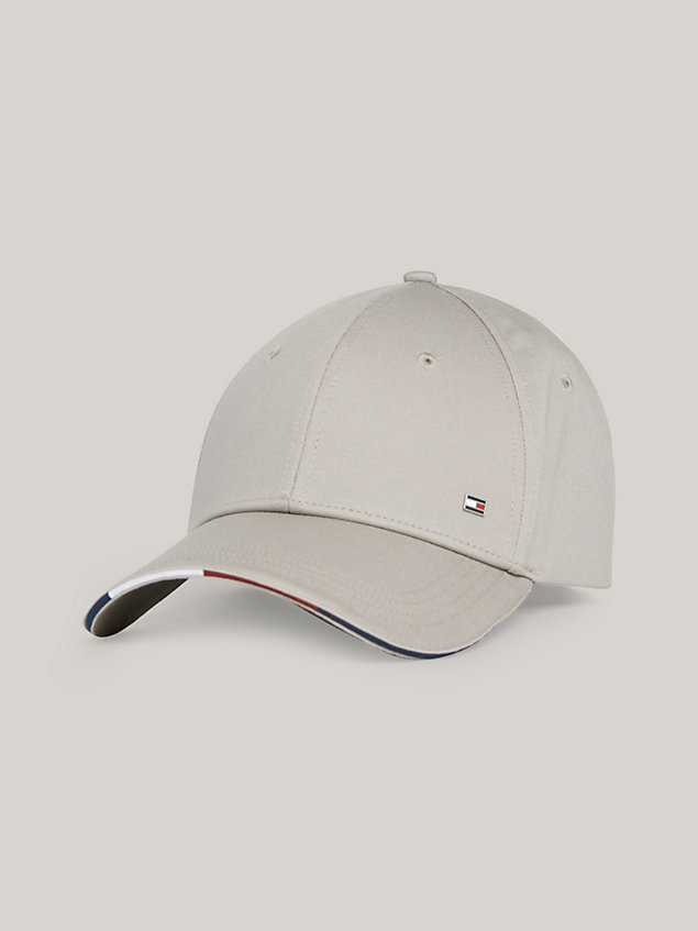 grey baseball-cap mit 6-panel-design und flag für herren - tommy hilfiger